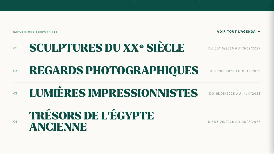 Evénements à l'affiche
