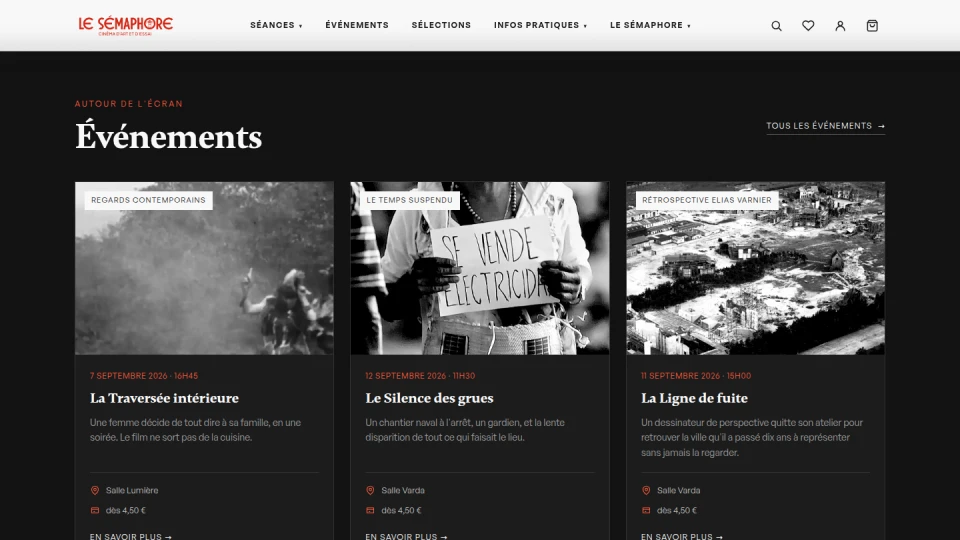 Nouveaux événements