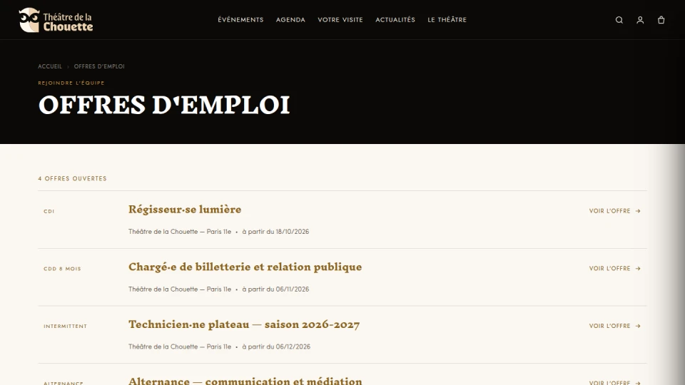 Offres d'emploi