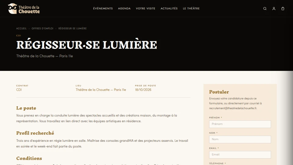 Offres d'emploi